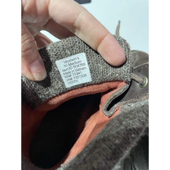 LL Bean East Point Leather Boots Womens 10 Brown Tek 2.5 Hiking Trail Camping - Picture 8 of 10